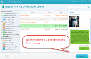 restore viber messages from email